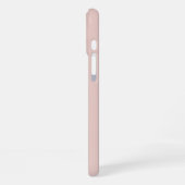 Soft Pink and Beige Vertical Stripe Pattern iPhone Hülle (Linke Seite)