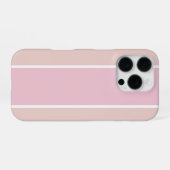 Soft Pink and Beige Vertical Stripe Pattern iPhone Hülle (Rückseite (Horizontal))