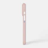 Soft Pink and Beige Vertical Stripe Pattern iPhone Hülle (Linke Seite)