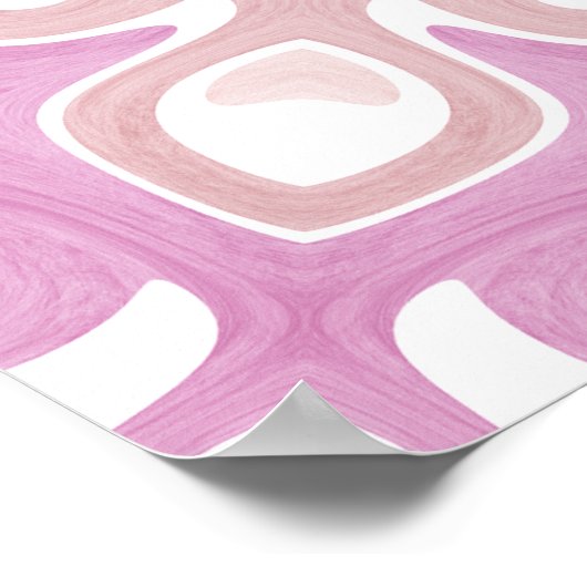 Soft Pink and Blush Mandala Pattern Poster (Ecke)