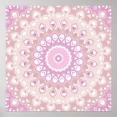 Soft Pink and Blush Mandala Pattern Poster (Vorne)