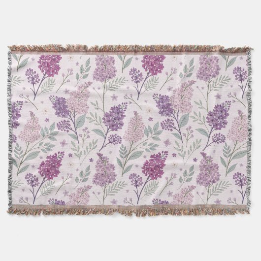 Soft Pink and Purple Lilac Floral Pattern   Decke (Vorderseite)
