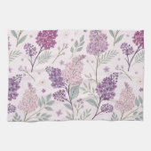Soft Pink and Purple Lilac Floral Pattern   Geschirrtuch (Horizontal)