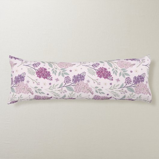 Soft Pink and Purple Lilac Floral Pattern   Seitenschläferkissen (Vorderseite)