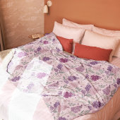 Soft Pink and Purple Lilac Floral Pattern Sherpadecke