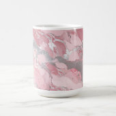 Soft Pink and Silver Marble-Like Pattern Kaffeetasse (Mittel)