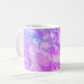 Soft Pink and Silver Marble-Like Pattern Kaffeetasse (Vorderseite Links)