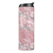 Soft Pink and Silver Marble-Like Pattern Thermosbecher (Nach links gedreht)