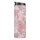 Soft Pink and Silver Marble-Like Pattern Thermosbecher (Nach rechts gedreht)