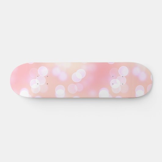 Soft Pink Ästhetik Bokeh Muster Skateboard (Horizontal)