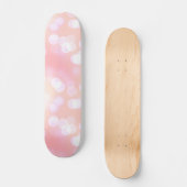 Soft Pink Ästhetik Bokeh Muster Skateboard (Vorderseite)