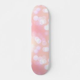 Soft Pink Ästhetik Bokeh Muster Skateboard