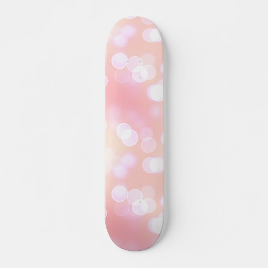 Soft Pink Ästhetik Bokeh Muster Skateboard (Vorne)