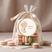 Soft Pink Baby Girl Teddy Bear Runder Aufkleber