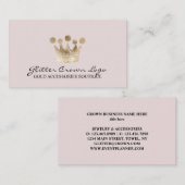 Soft Pink Baby Gold Crown Visitenkarte (Vorne/Hinten)
