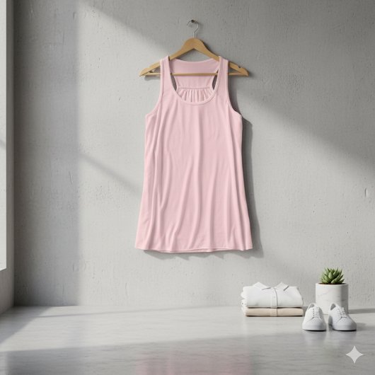 Soft Pink Bella Leinwand Racerback Tank Top