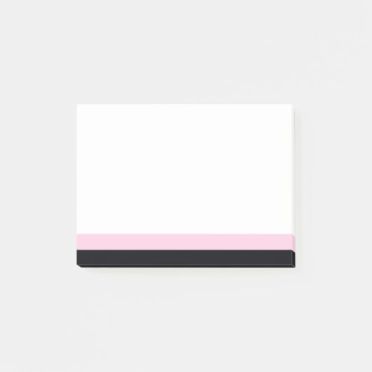 Soft Pink & Black Border Post-it® Notes Post-it Klebezettel (Vorderseite)