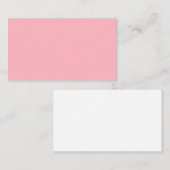 Soft Pink Blank Business Card Visitenkarte (Vorne/Hinten)