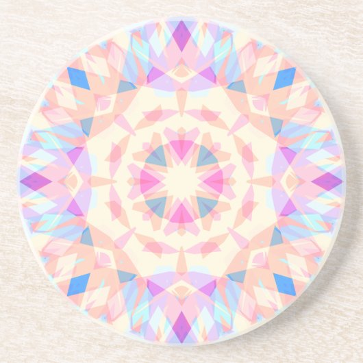 Soft Pink Blue Magic Star Halloween Rainbow Deco Getränkeuntersetzer (Vorne)