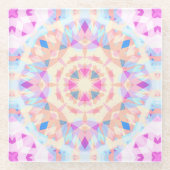 Soft Pink Blue Magic Star Halloween Rainbow Deco Glasuntersetzer (Vorderseite)