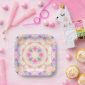 Soft Pink Blue Magic Star Halloween Rainbow Deco Pappteller (Party)