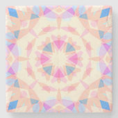 Soft Pink Blue Magic Star Halloween Rainbow Deco Steinuntersetzer (Vorderseite)