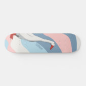 Soft Pink & Blue Niedlich White Runner Duck Kids N Skateboard (Horizontal)