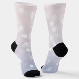 Soft Pink Blue Pastellfarben funkelnd Buke Abstrak Socken