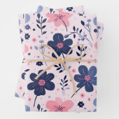 Soft Pink Blue Wildflower Meadow Aesthetic Geschenkpapier Set (Beispiel)