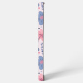 Soft Pink Blue Wildflower Meadow Aesthetic Samsung Galaxy Hülle (Linke Seite)