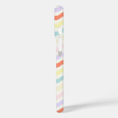Soft Pink Blue Yellow Wavy Stripes Aesthetic Nurse Case-Mate iPhone Hülle (Rückseite / Links)