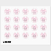 Soft Pink Blush Bow Baby Girl Stickers (Blatt)