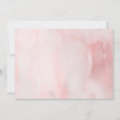 Soft Pink Botanical Floral Calligraphy Babydusche Einladung (Rückseite)