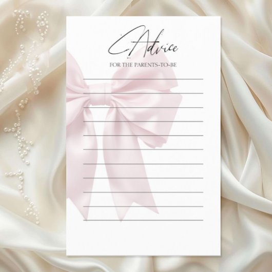 Soft Pink Bow Baby Showcard Flyer