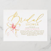 Soft Pink Bow She's Tying The Knot Bridal Shower Folieneinladung (Vorderseite)