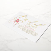 Soft Pink Bow She's Tying The Knot Bridal Shower Folieneinladung (Gedreht)