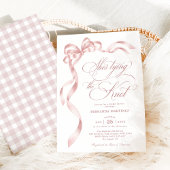 Soft Pink Bow Sie bindet das Brautparty des Knoten Einladung