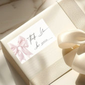 Soft Pink Bow Vielen Dank rechteckig Rechteckiger Aufkleber