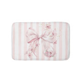 Soft Pink Bow with Butterflies  Badematte (Vorderseite)