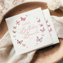 Soft Pink Butterfly Geburtstagsfeier Party