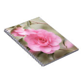 Soft Pink Camellier Blume Notebook Notizblock (Rechte Seite)