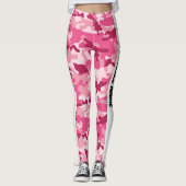 Soft Pink Camouflage PERSONALIZE Leggings (Vorderseite)