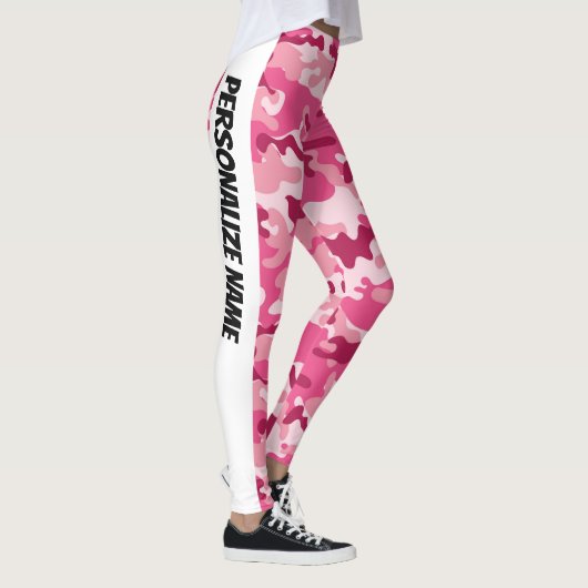Soft Pink Camouflage PERSONALIZE Leggings (Rechts)