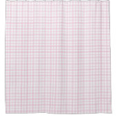 Soft Pink Check Curtain Chic and Fresh Look Duschvorhang (Vorderseite)