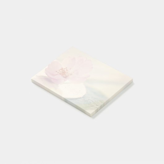 Soft Pink Cherry Blossom Blume Post-it Klebezettel (angewinkelt)