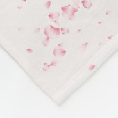 Soft Pink Cherry Blossom Floral Pattern Fleece  (Ecke)