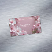 Soft Pink Cherry Blossom Modern Bokeh Magnetische Visitenkarte (Beispiel)