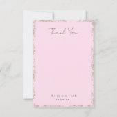 Soft Pink Chinoiserie Elegant Wedding Vielen Dank Dankeskarte (Vorderseite)