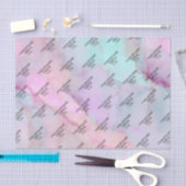 Soft Pink Colorful Marble Seidenpapier (Handwerk)