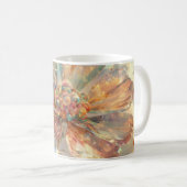Soft Pink Crystal Blume Digitale Kunst Kaffeetasse (VorderseiteRechts)